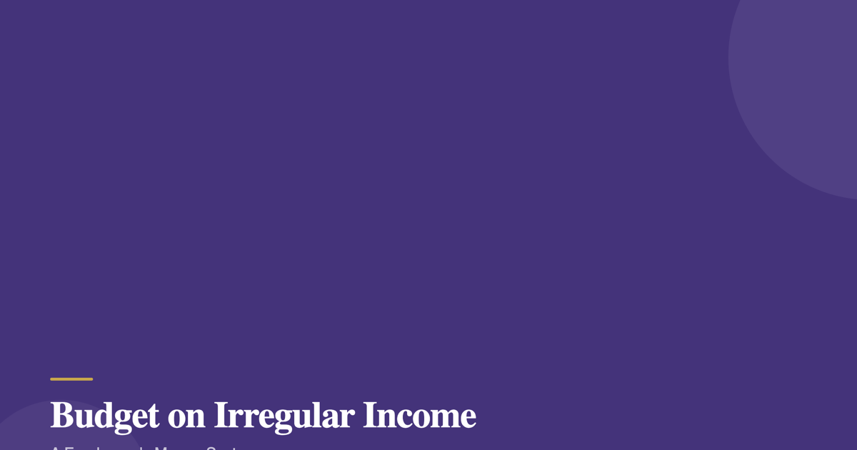 Budget Irregular Income